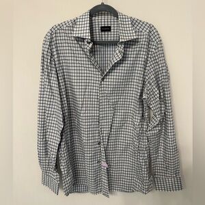 Ermenegildo Zega Blue and White Checkered Shirt